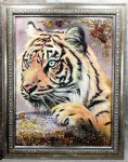 Картина янтарная Тигр