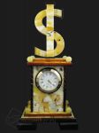 Часы из янтаря "Бакс" с символом доллара